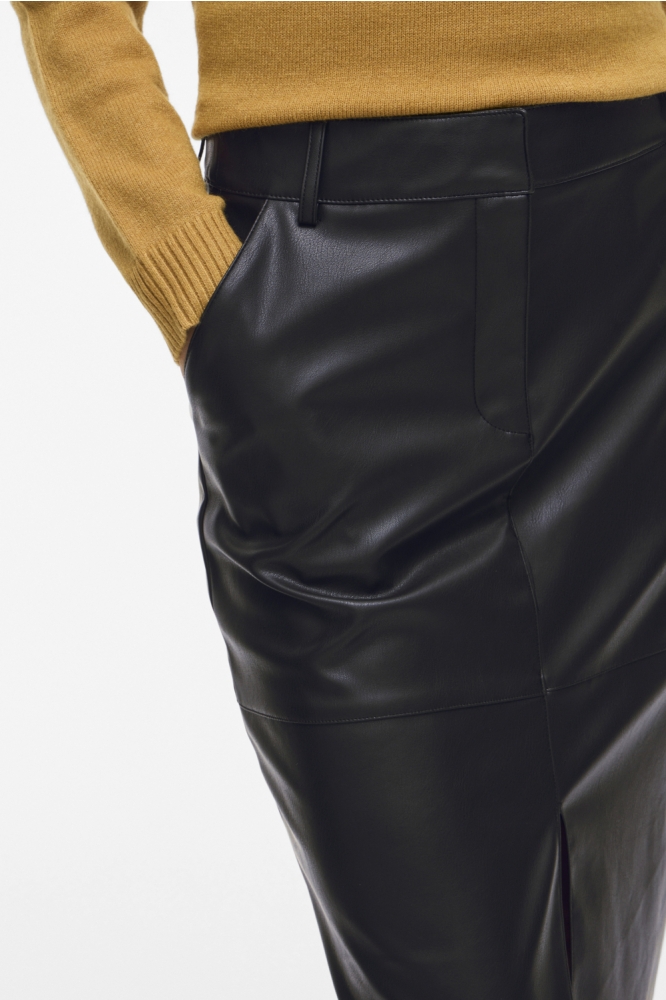 VIDAGMAR HW MIDI COATED SKIRT - NOO 14105132 Black